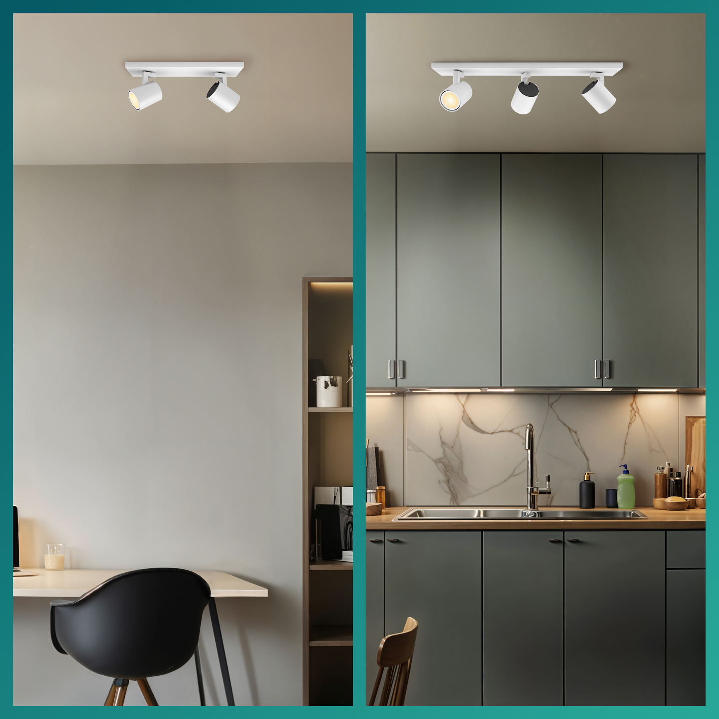 Spottivalaisin Philips Runner 3-osainen valkoinen