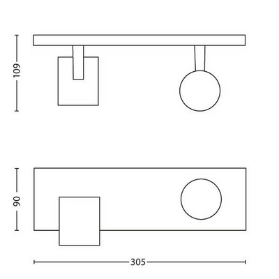 Spottivalaisin Philips Runner 2-osainen alumiini