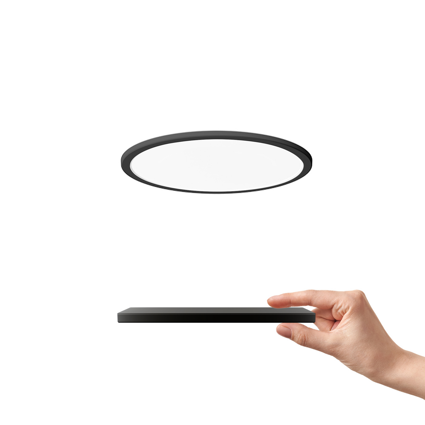 Kattovalaisin Philips Superslim 15W 27K IP44 musta