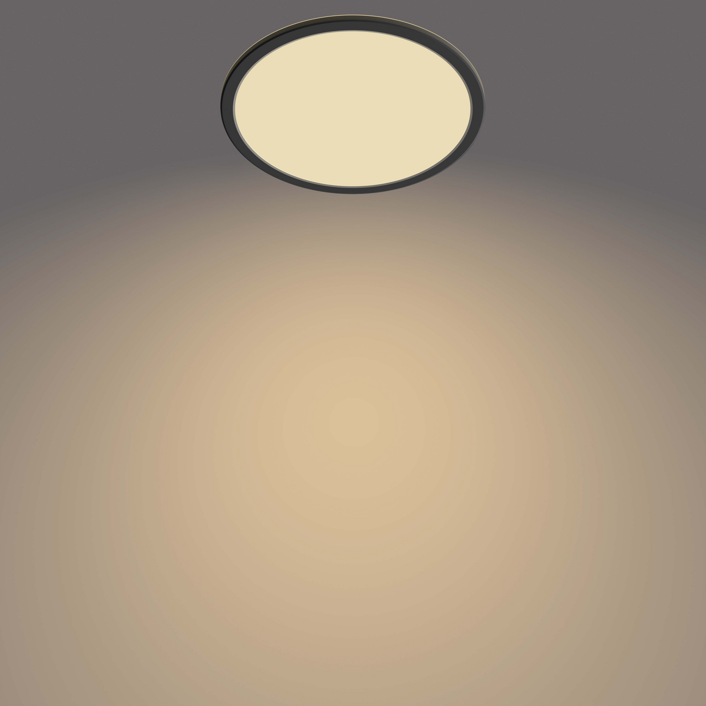 Kattovalaisin Philips Superslim 15W 27K IP44 musta