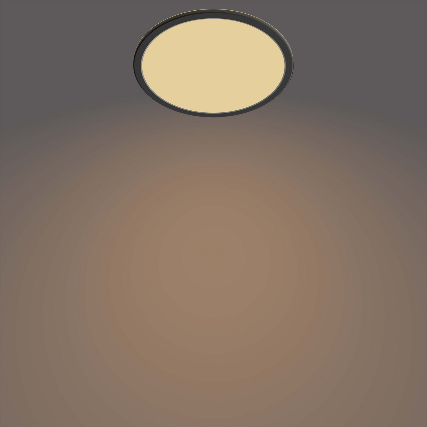 Kattovalaisin Philips Superslim 15W 27K IP44 musta