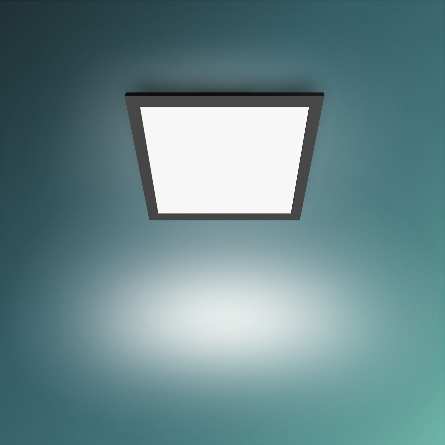 Kattovalaisin Philips Panel 12W 27K musta neliö