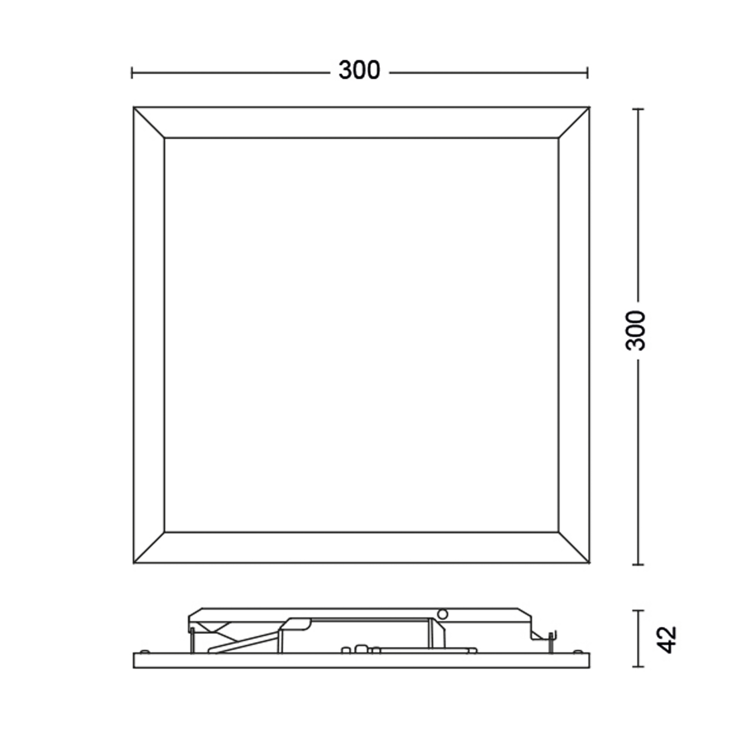 Kattovalaisin Philips Panel 12W 27K musta neliö