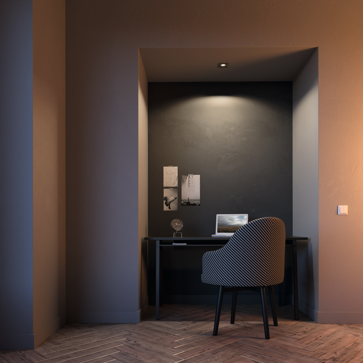 Kohdevalaisin Philips Donegal upotettava mattakromi