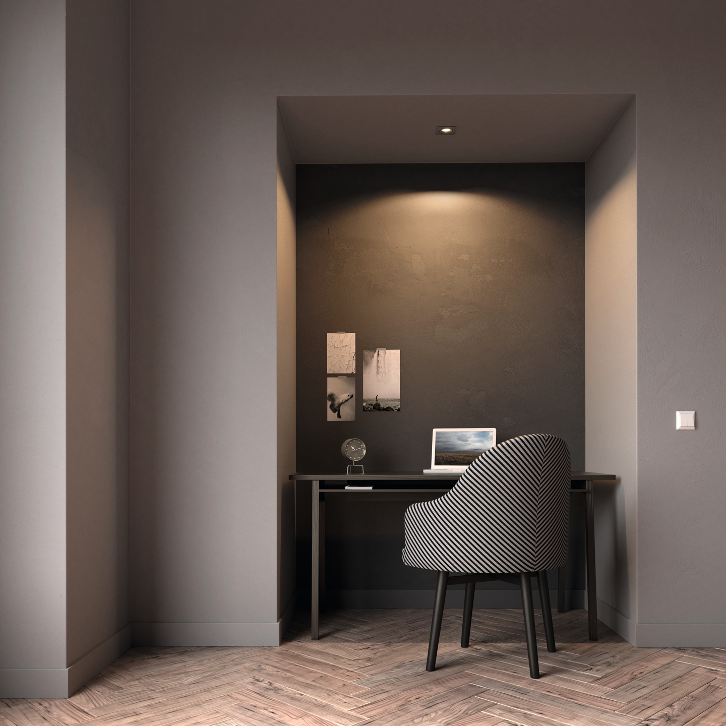 Kohdevalaisin Philips Donegal upotettava mattakromi