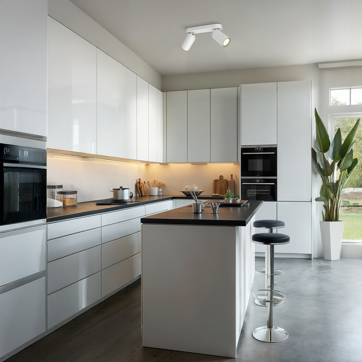 Kohdevalaisin Philips Pongee valkoinen 2x