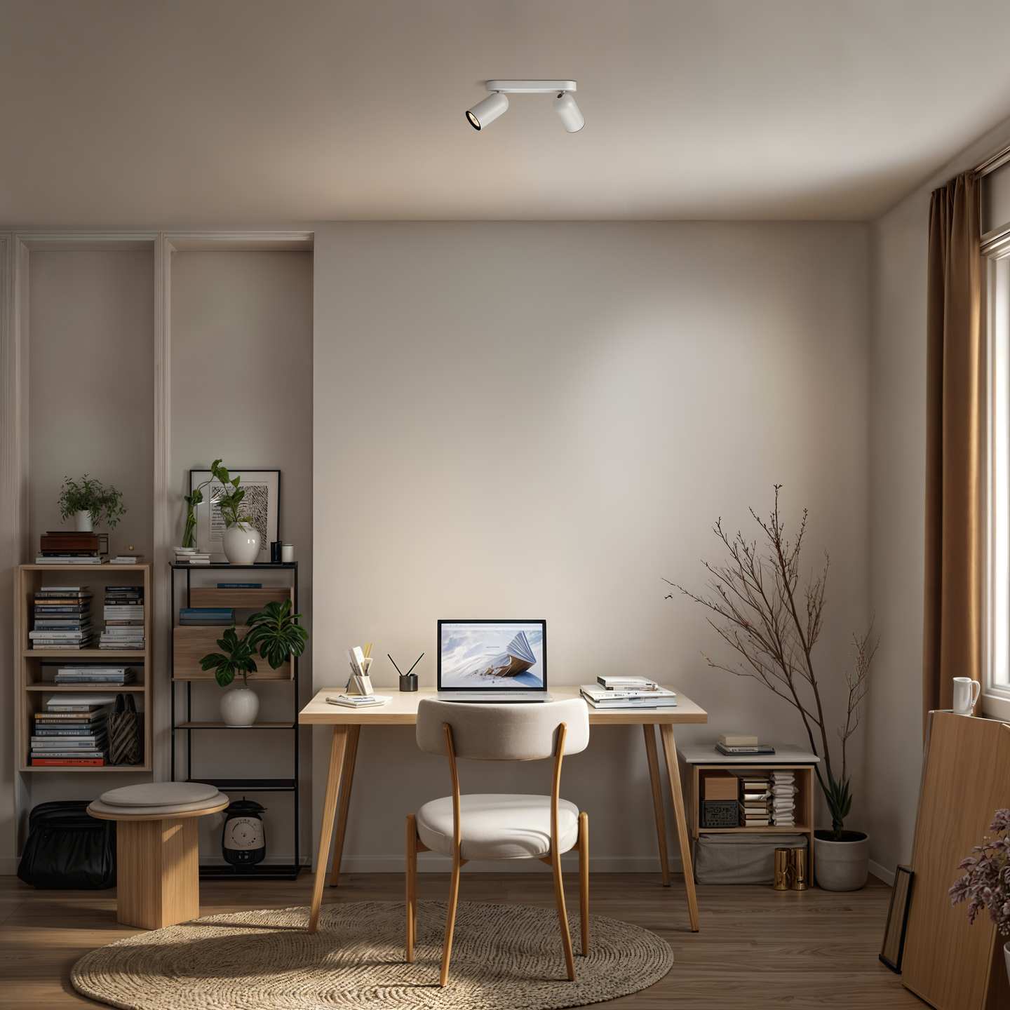 Kohdevalaisin Philips Pongee valkoinen 2x