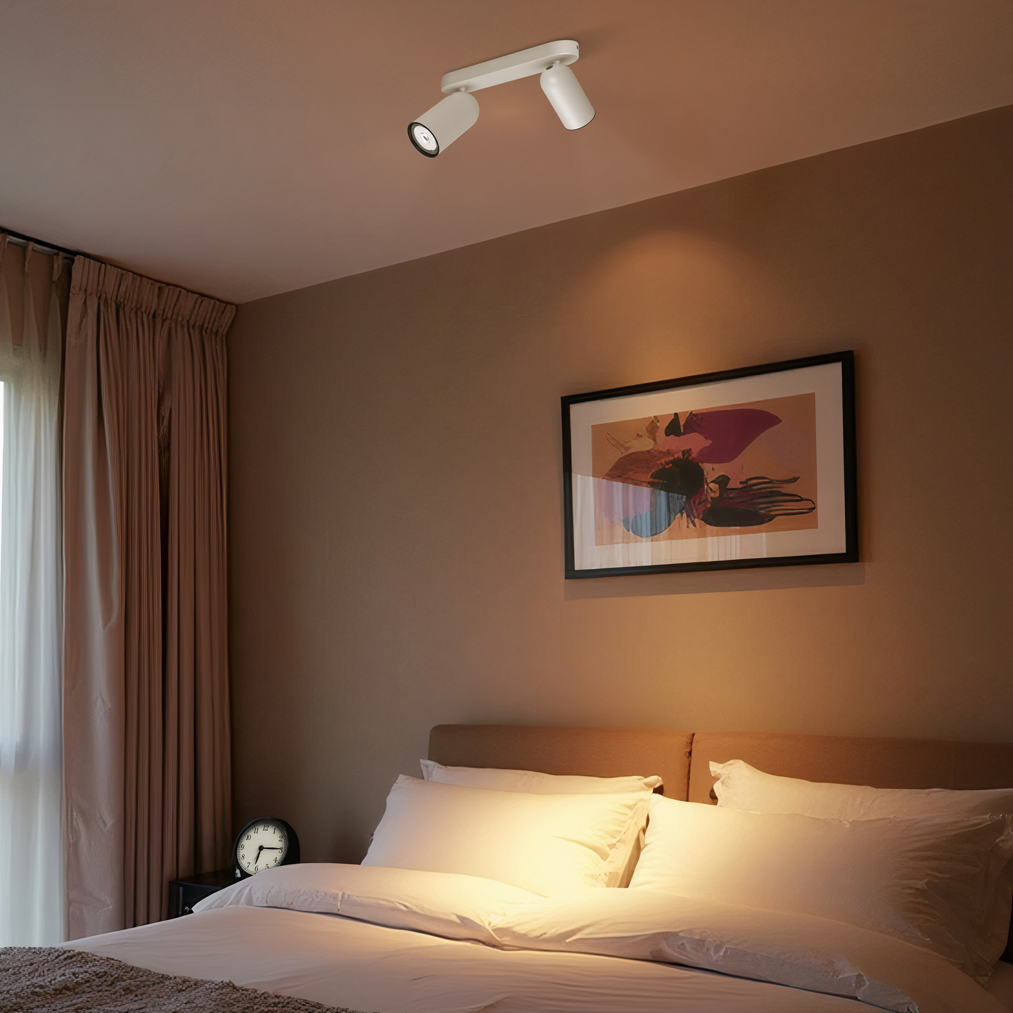 Kohdevalaisin Philips Pongee valkoinen 2x