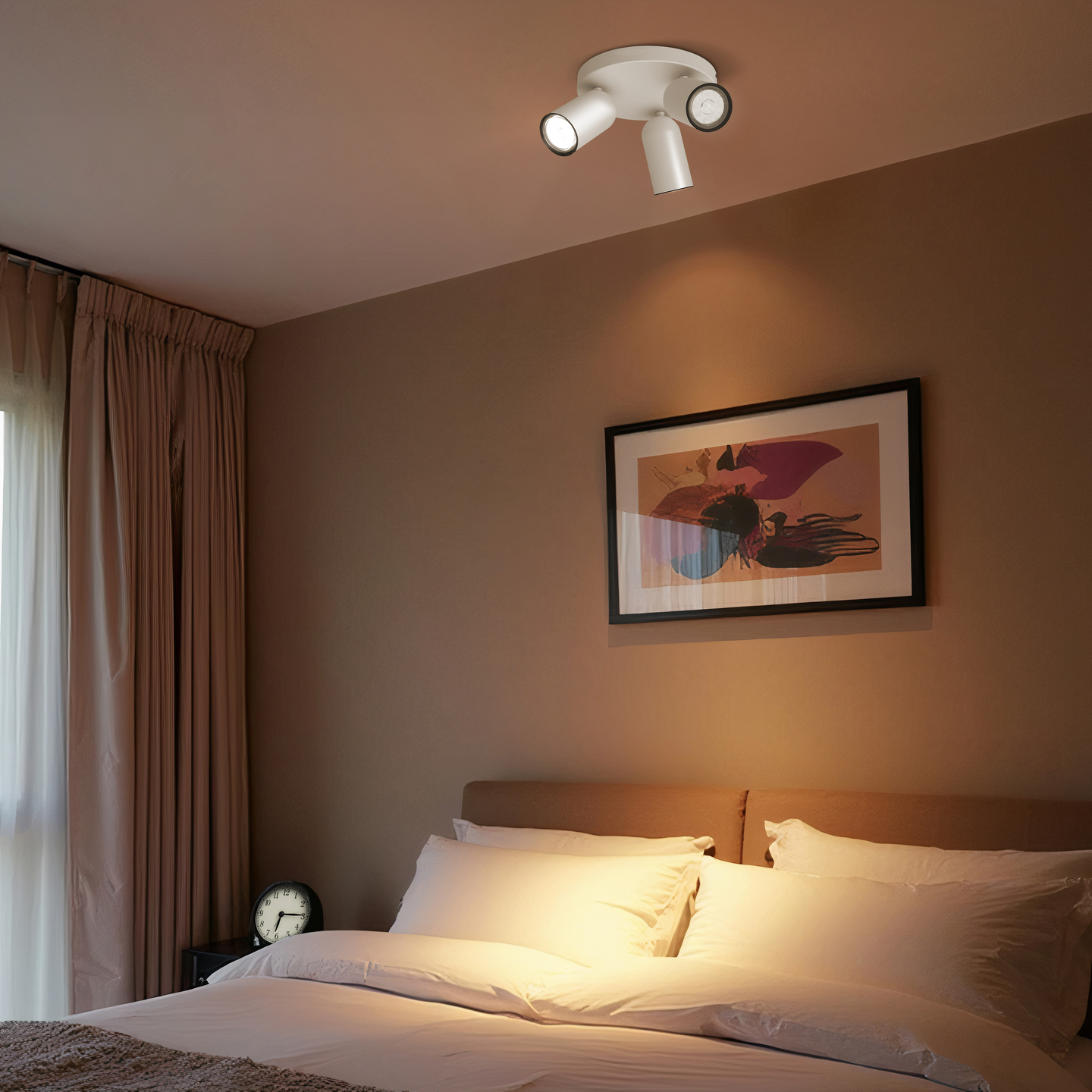 Kohdevalaisin Philips Pongee valkoinen 3x