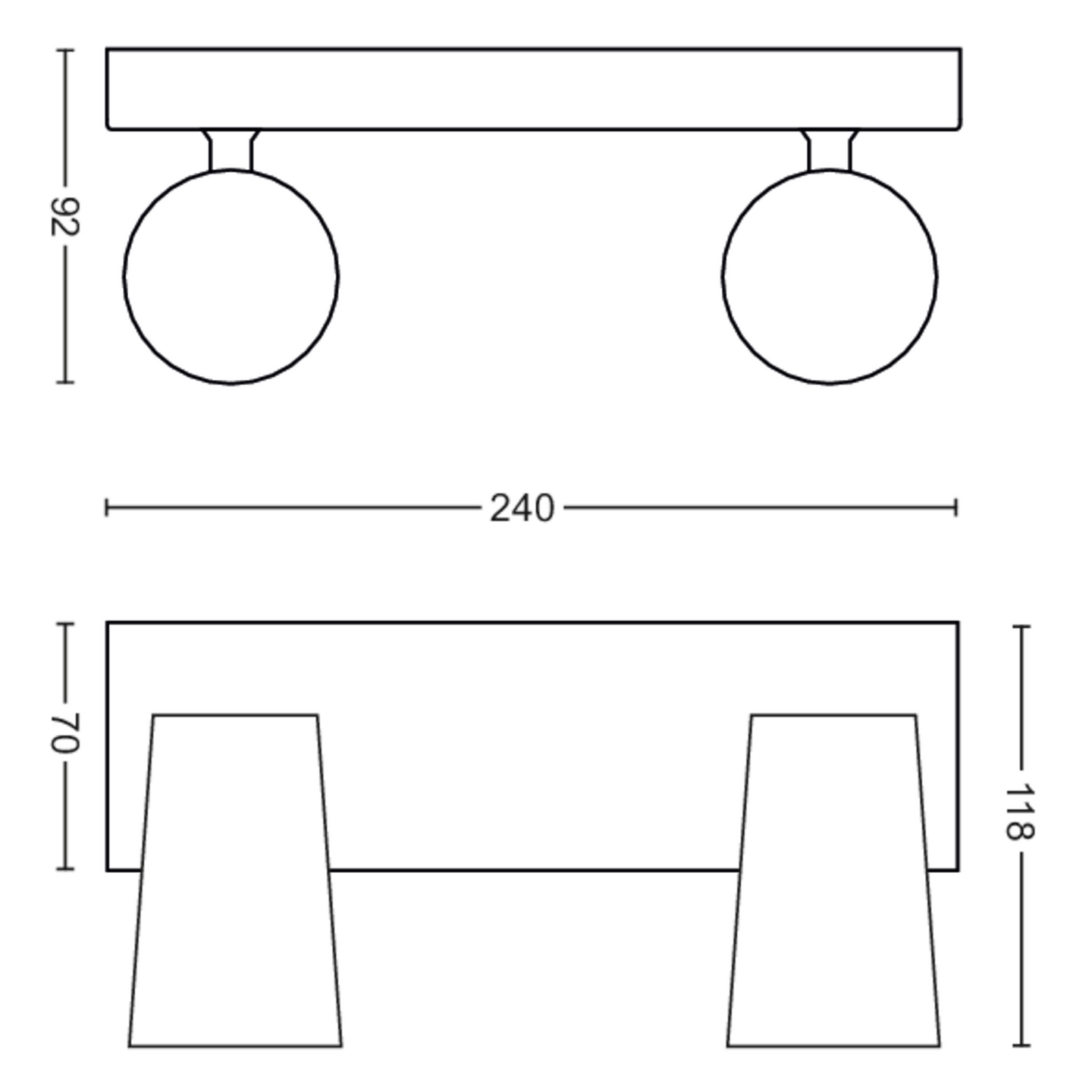 Kohdevalaisin Philips Paisley valkoinen 2x
