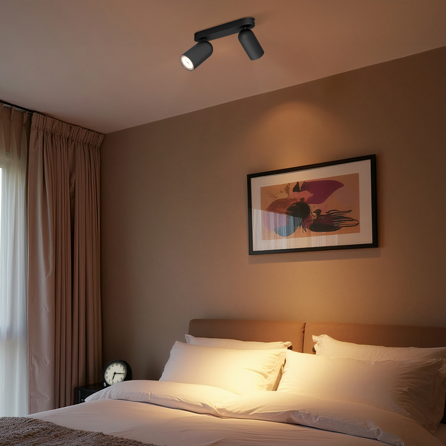 Kohdevalaisin Philips Pongee musta 2x