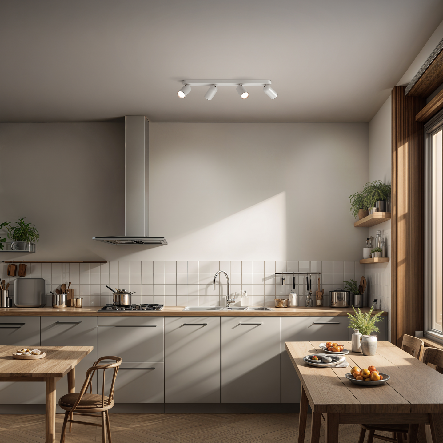 Kohdevalaisin Philips Pongee valkoinen 4x