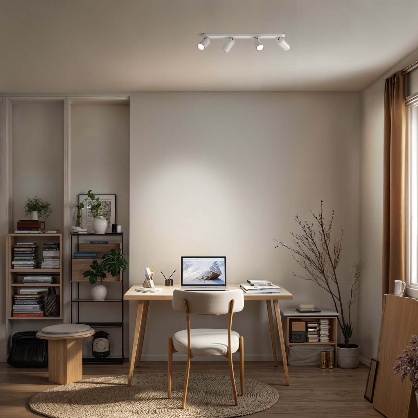 Kohdevalaisin Philips Pongee valkoinen 4x