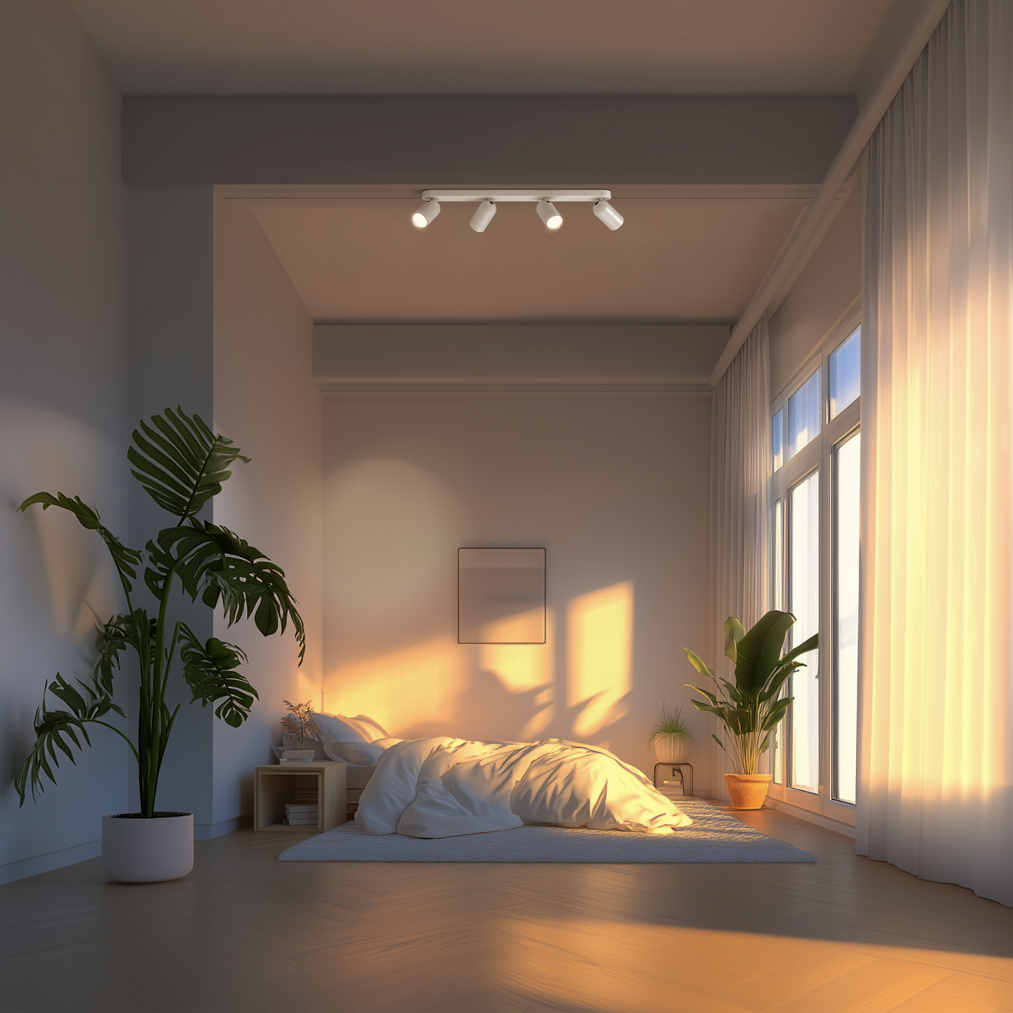 Kohdevalaisin Philips Pongee valkoinen 4x