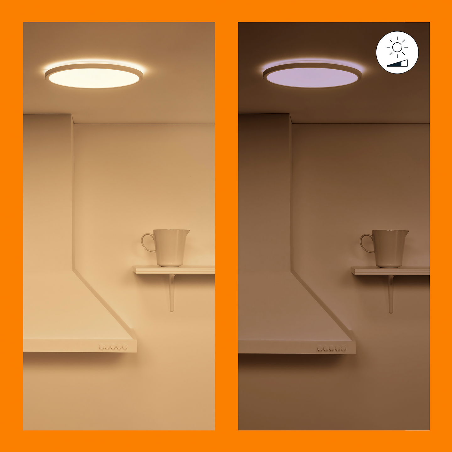 Kattovalaisin WiZ Superslim valkoinen 22W