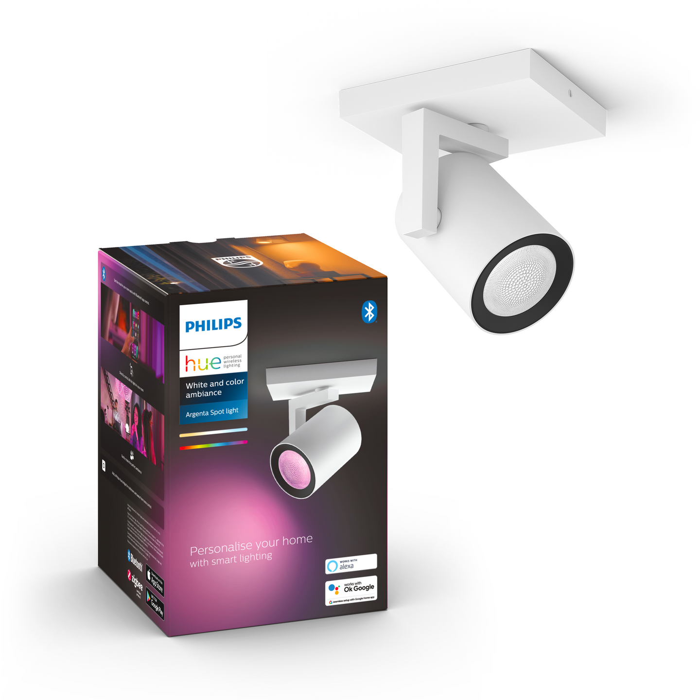 Kohdevalaisin Philips Hue Argenta Valkoinen 1x4.2W 350 LM - 400 LM 2000-6500K