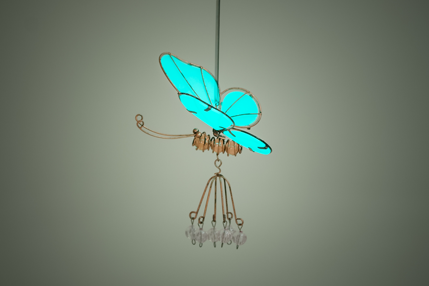 Puutarhakoriste 4LIVING Perhonen pimeässä hohtava 11,5cm