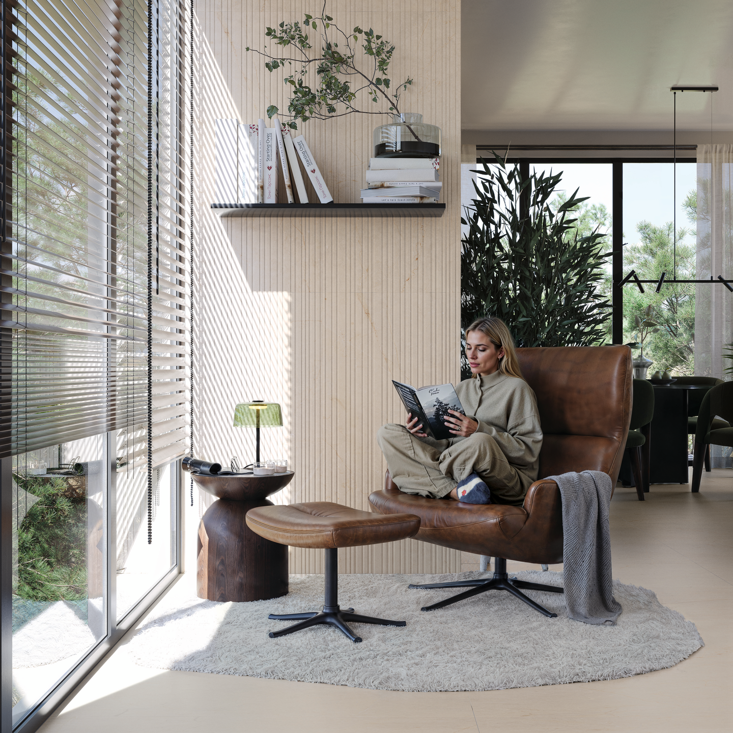 Lattialaatta Cello Bluenza 60x60 Light Sand matta RT 1,07m²
