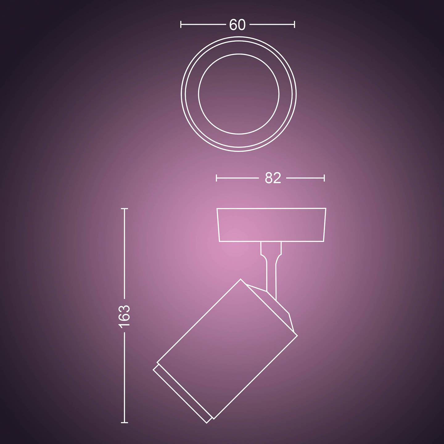 Kohdevalaisin Philips Hue Fugato Valkoinen 1x4.2W 350 LM - 400 LM 2000-6500K