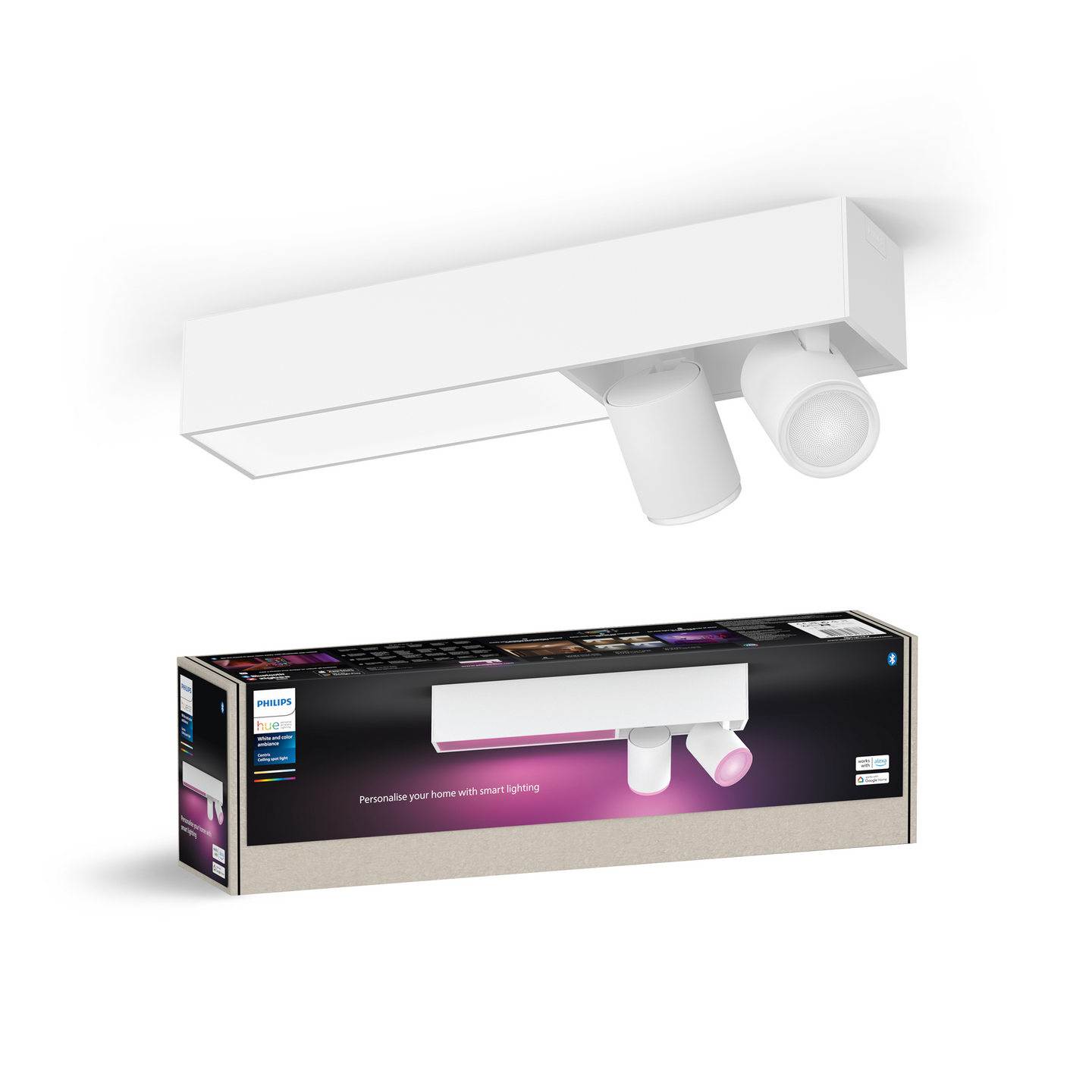 Kohdevalaisin Philips Hue Centris Valkoinen 2x4.2W 1410 LM - 1630 LM 2000-6500K