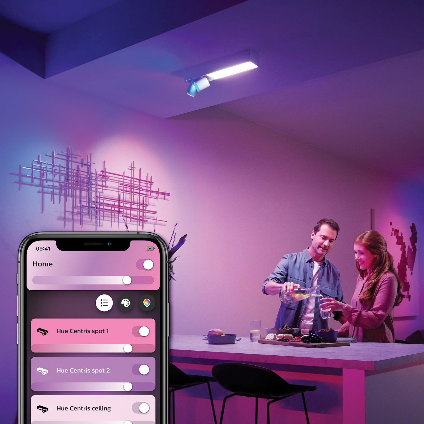 Kohdevalaisin Philips Hue Centris Valkoinen 2x4.2W 1410 LM - 1630 LM 2000-6500K