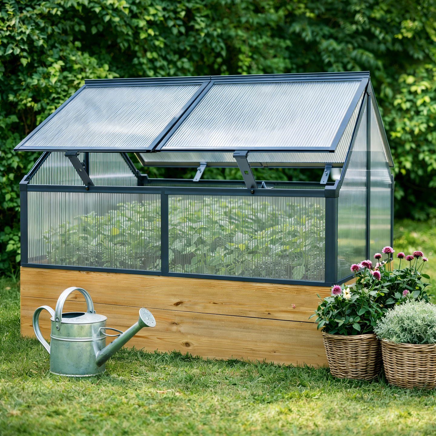 Minikasvihuone Goodiy 120x80cm musta