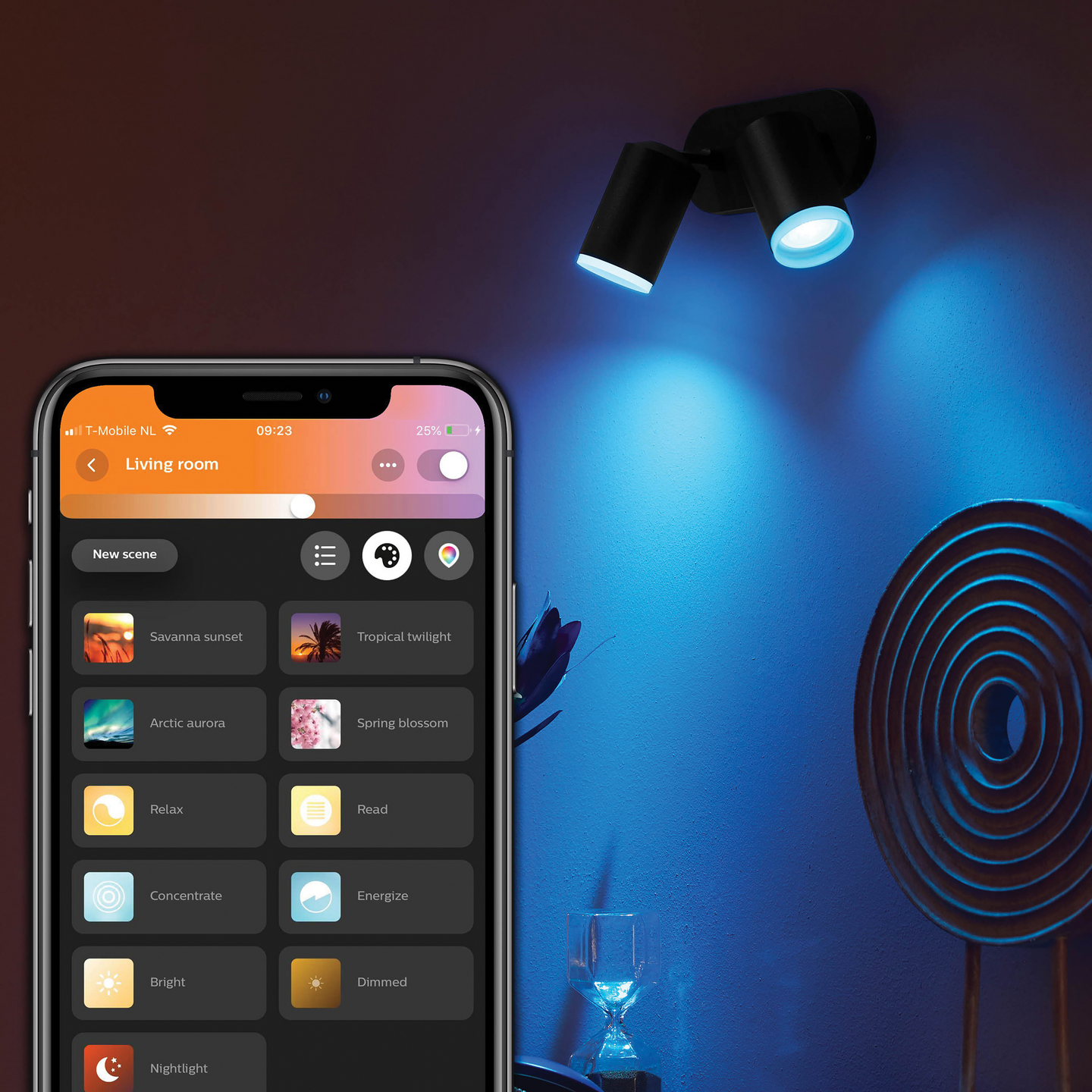 Kohdevalaisin Philips Hue Fugato Musta 2x4.2W 750 LM - 800 LM 2000-6500K