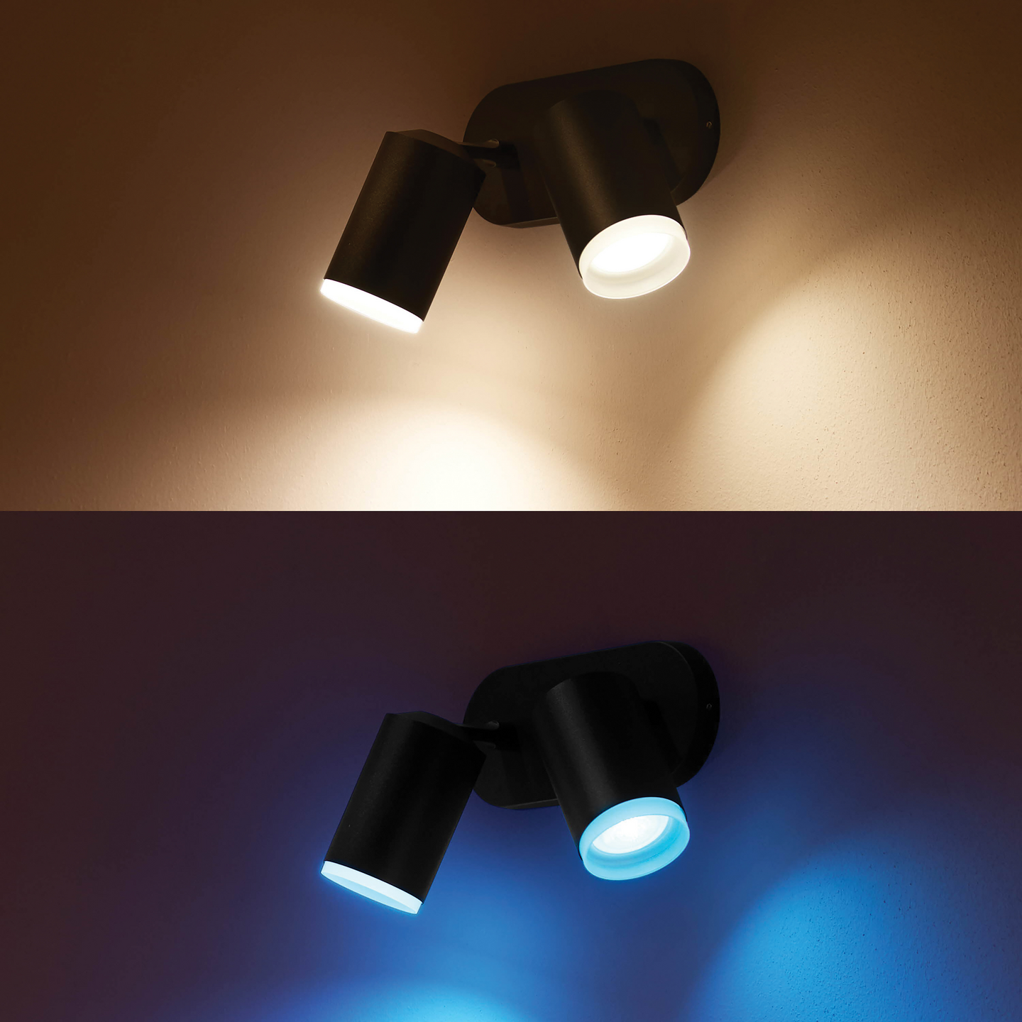 Kohdevalaisin Philips Hue Fugato Musta 2x4.2W 750 LM - 800 LM 2000-6500K