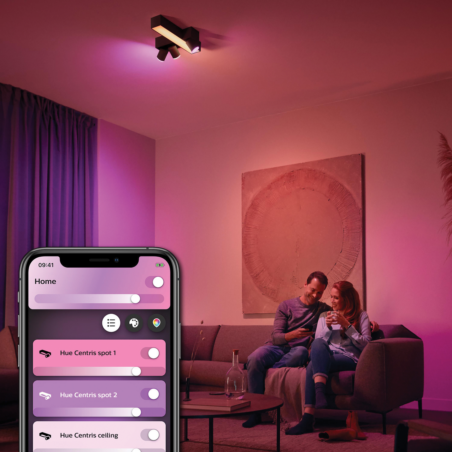 Kohdevalaisin Philips Hue Centris Musta 3x4.2W 2530 LM - 2960 LM 2000-6500K