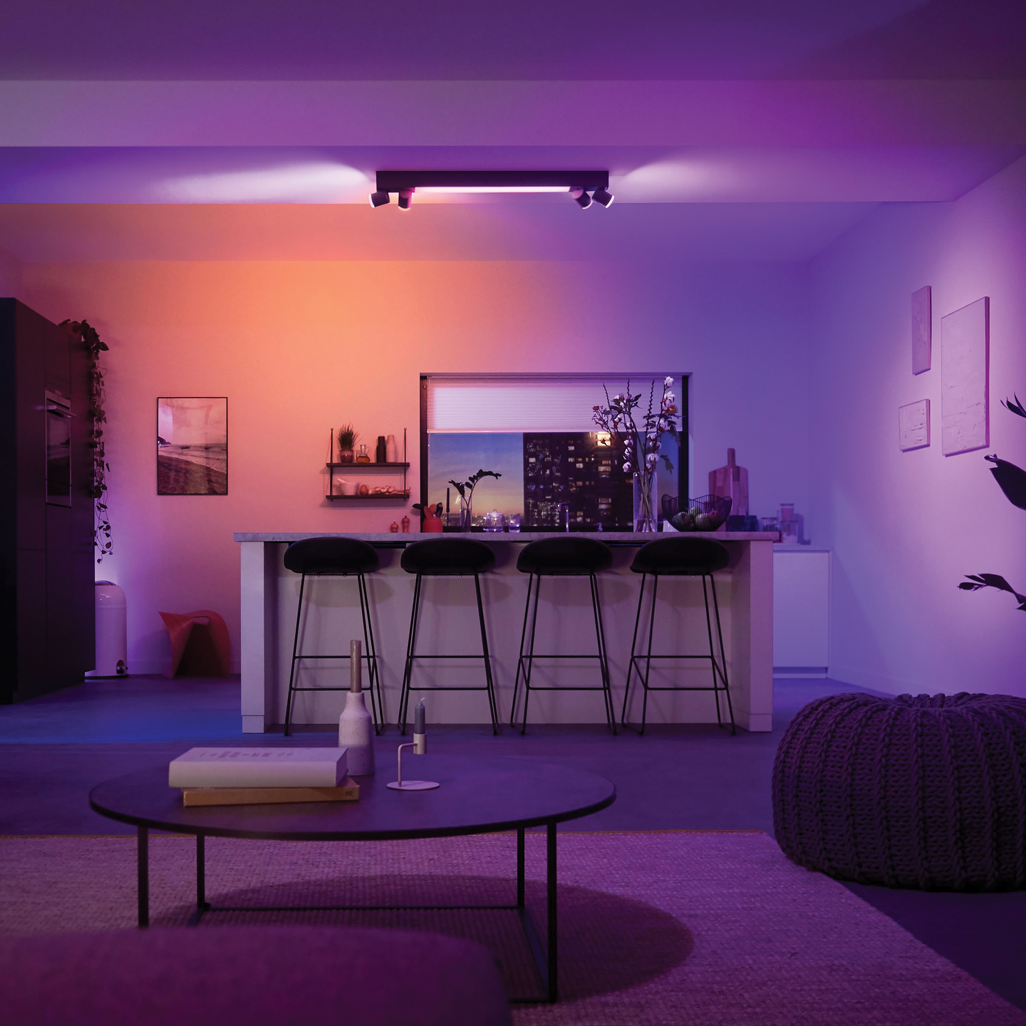 Kohdevalaisin Philips Hue Centris Musta 4x4.2W 3800 LM - 4400 LM 2000-6500K