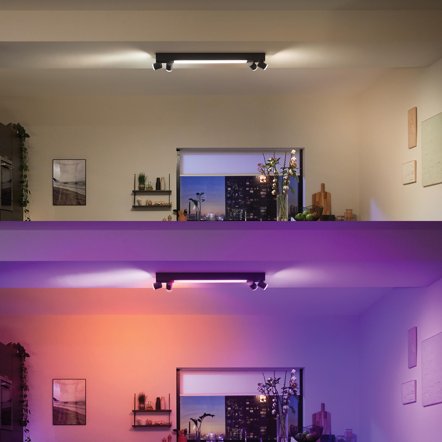 Kohdevalaisin Philips Hue Centris Musta 4x4.2W 3800 LM - 4400 LM 2000-6500K