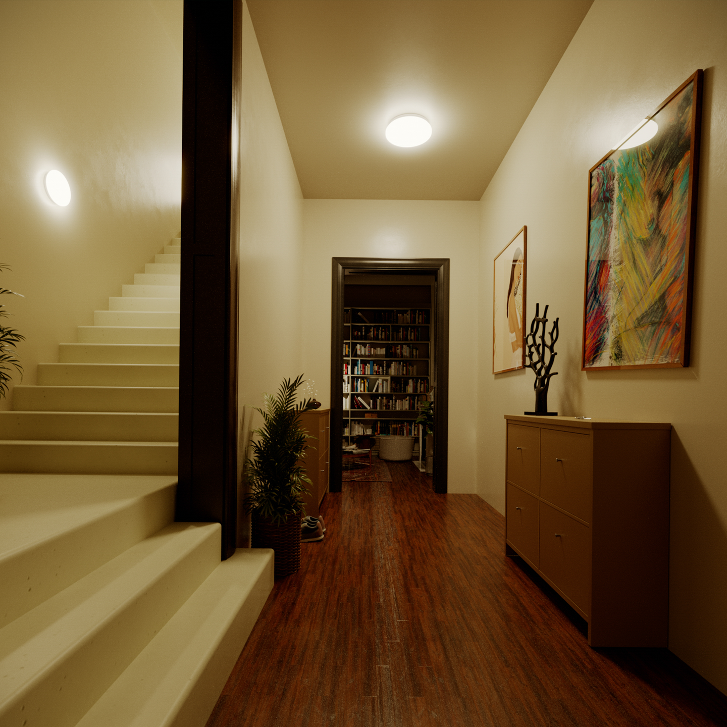 Kattovalaisin Philips Acuna CL253 RD 12W W HV Sensor G2 1350 LM - 2700K