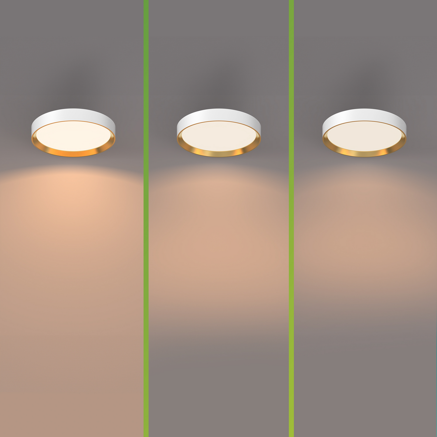 Kattovalaisin Philips Hanno Scene Switch 2700lm 2700K 24W valkoinen/kulta