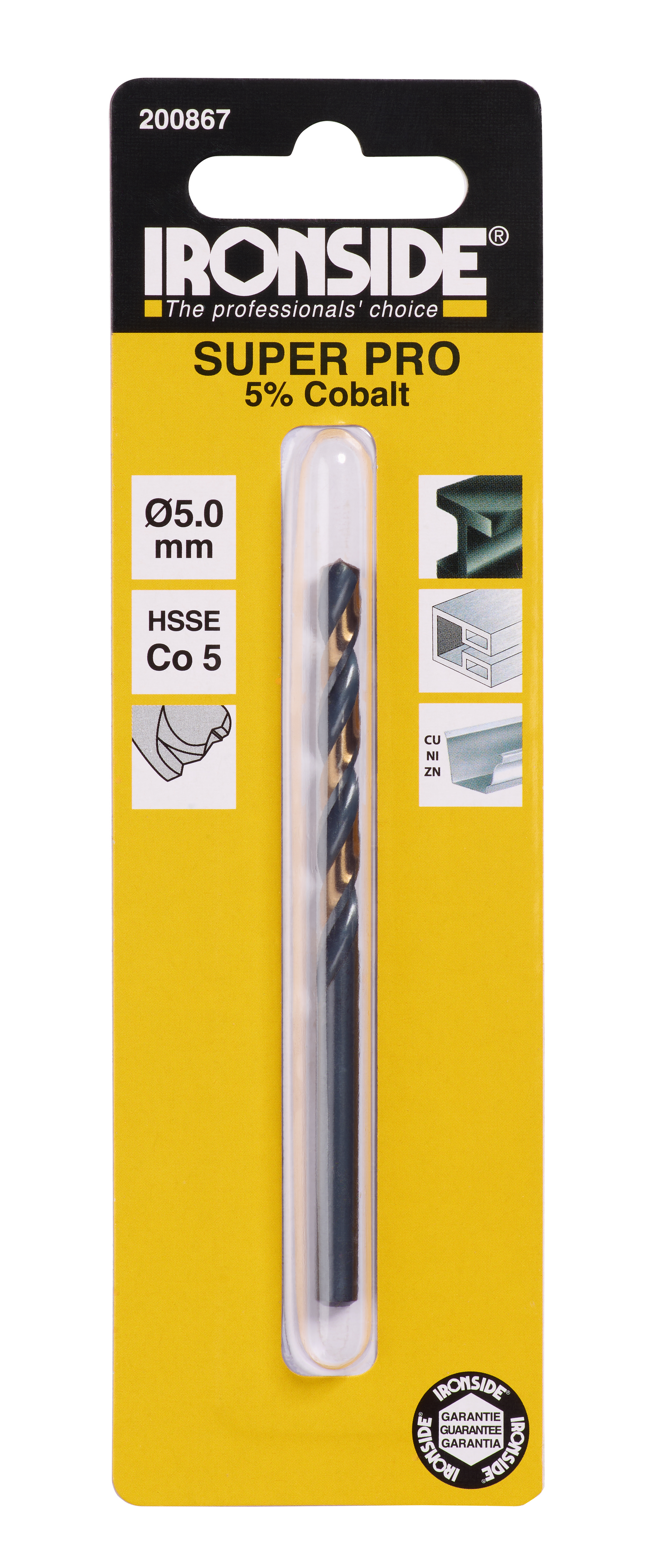 Metalliporanterä Ironside HSS-Co 5% 5x86mm (52mm)