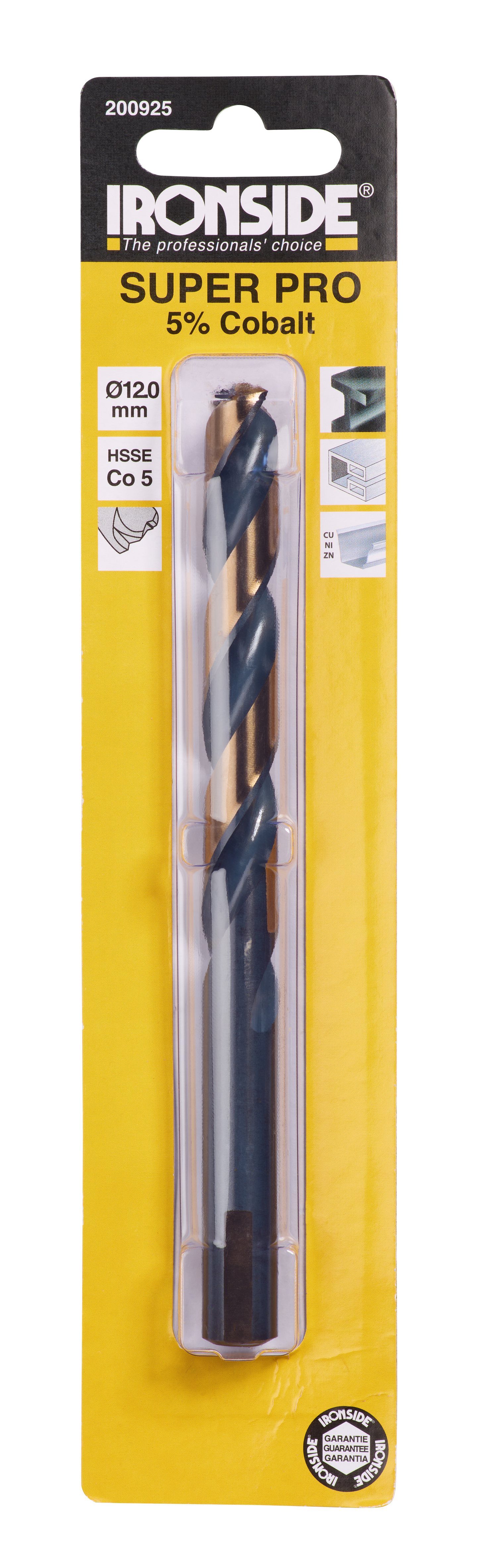 Metalliporanterä Ironside HSS-Co 5% 12x151mm (101mm)