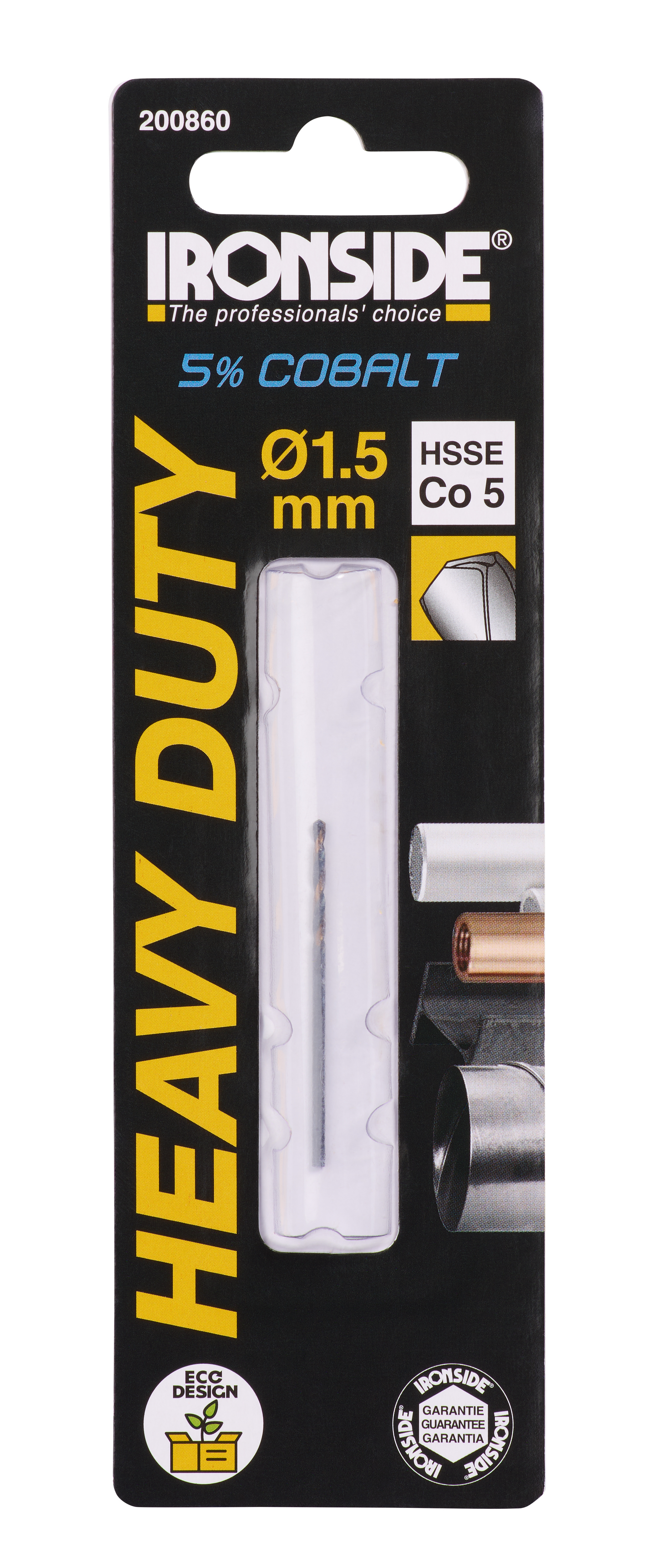 Metalliporanterä Ironside HSS-Co 5% 1,5x40mm (18mm)