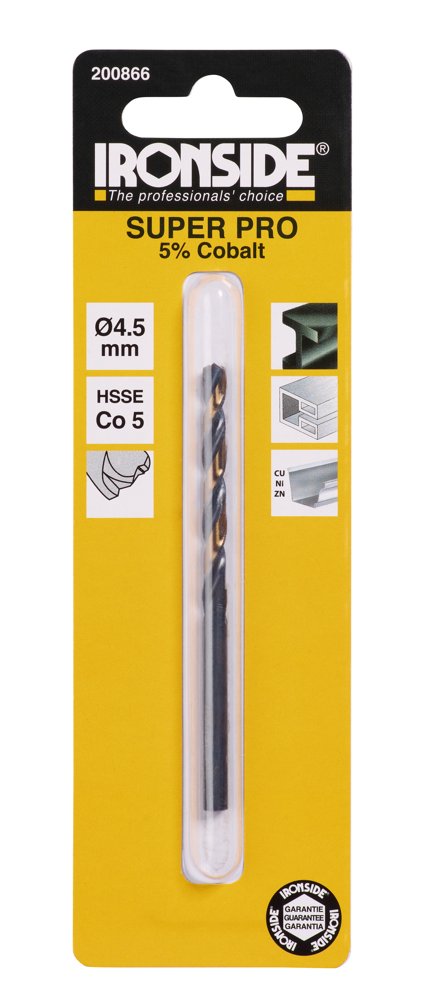 Metalliporanterä Ironside HSS-Co 5% 4,5x80mm (47mm)