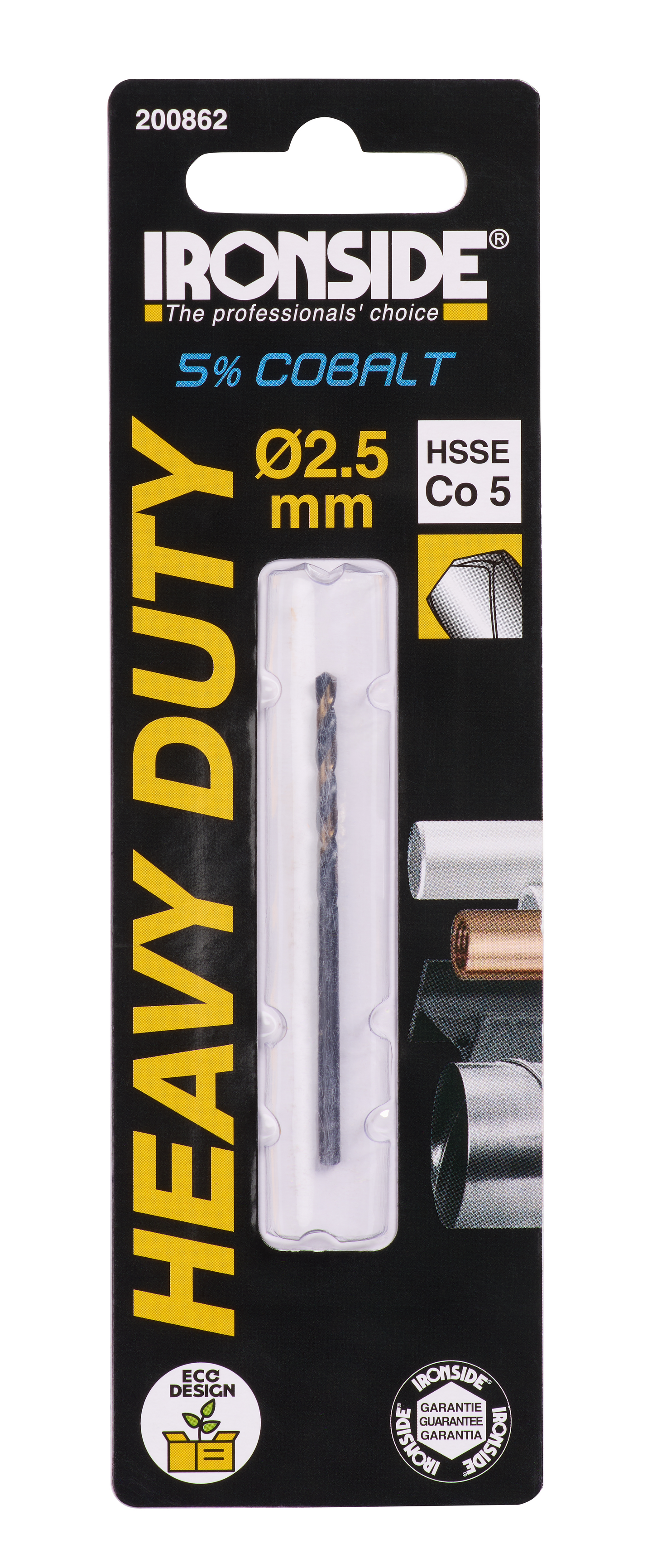 Metalliporanterä Ironside HSS-Co 5% 2,5x57mm (30mm)