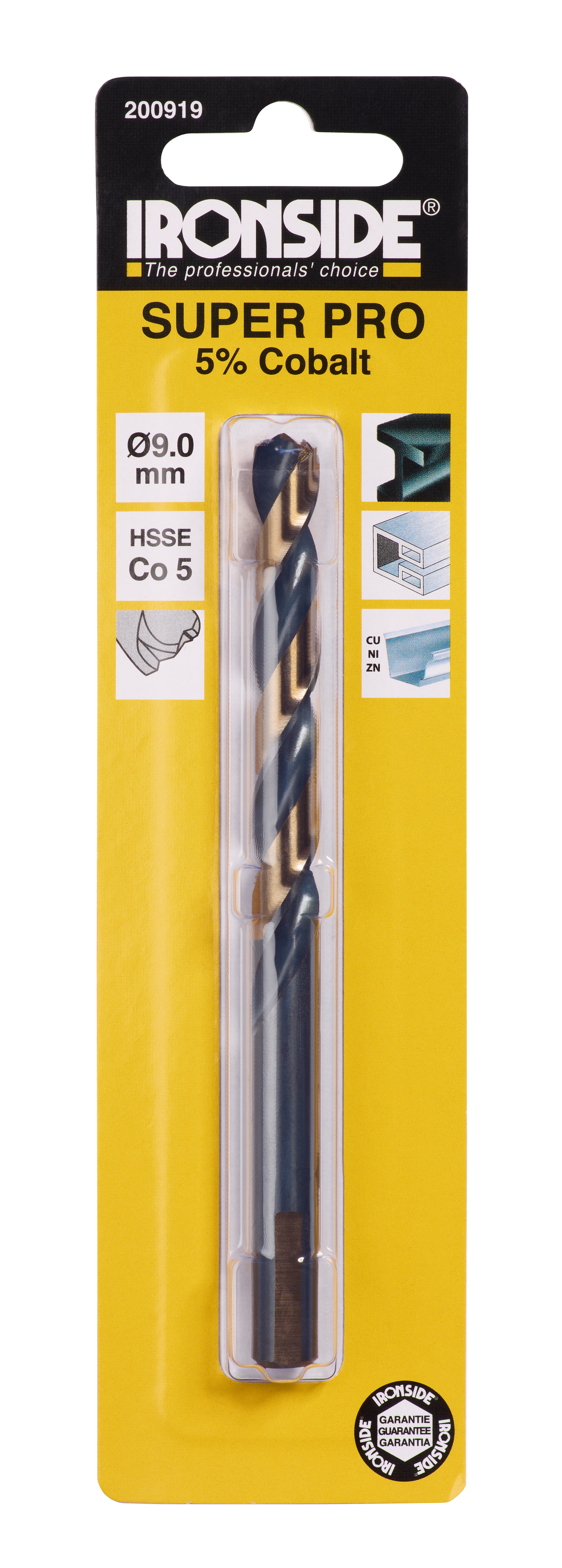 Metalliporanterä Ironside HSS-Co 5% 9x125mm (81mm)