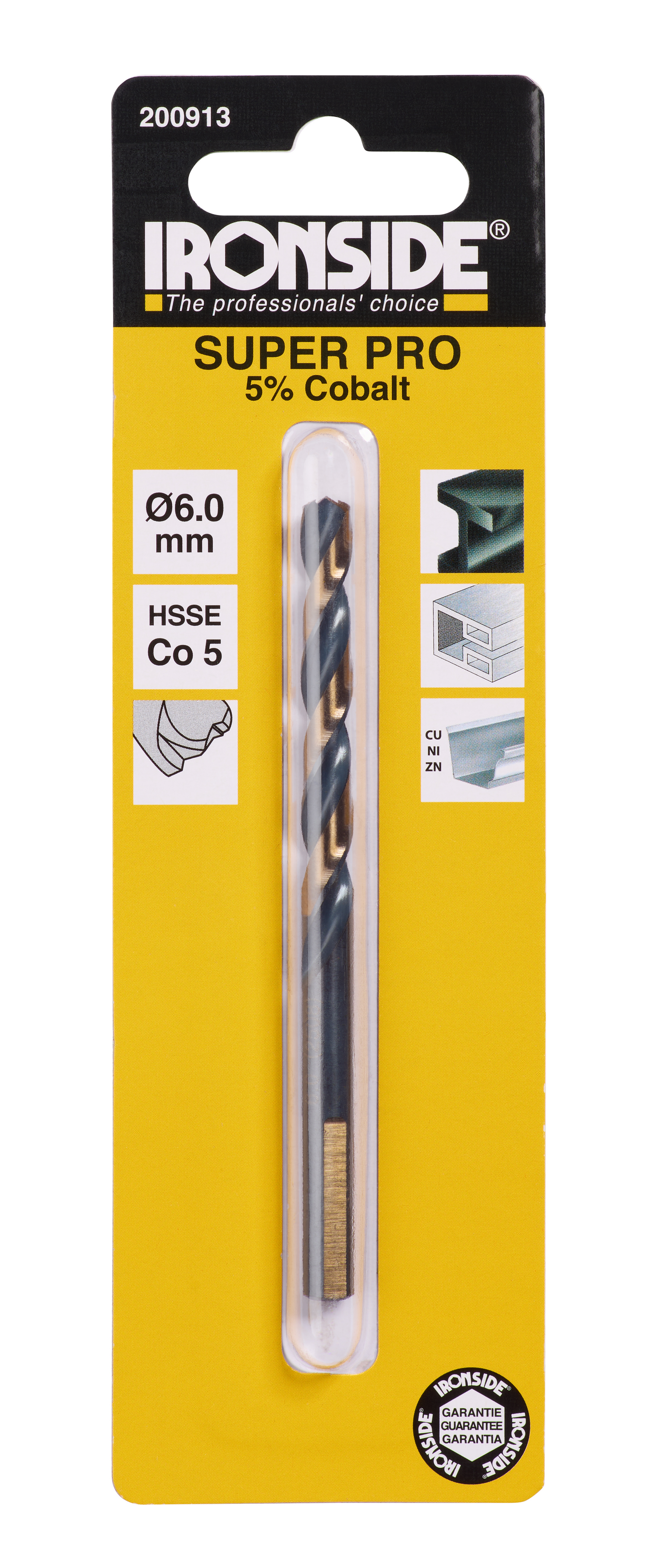 Metalliporanterä Ironside HSS-Co 5% 6x93mm (57mm)