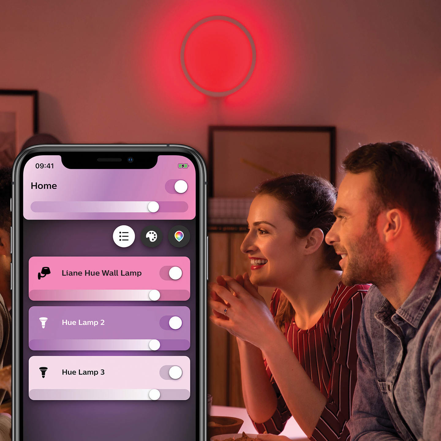 Seinävalaisin Philips Hue Sana musta 20W 24V