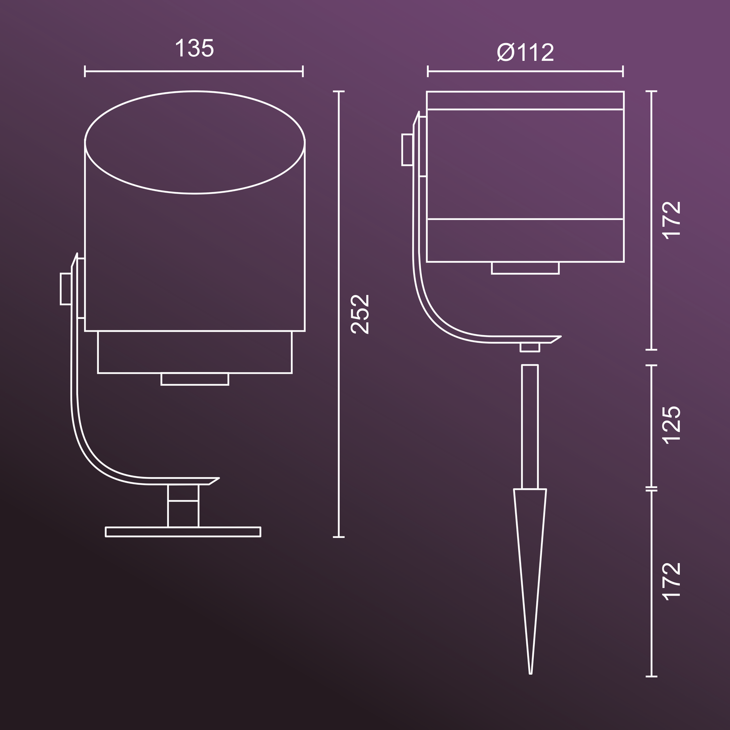 Ulkospottivalaisin Philips Hue Lily XL 1050lm