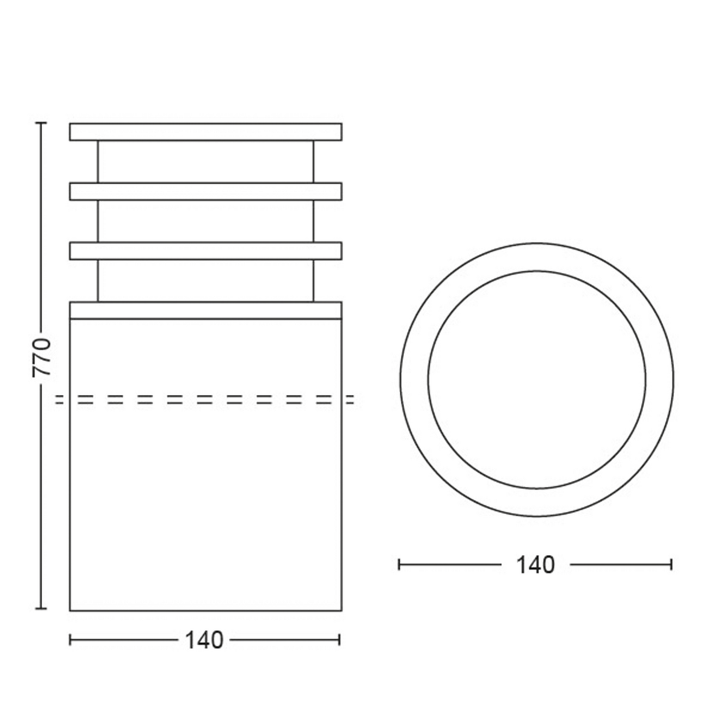 Ulkopylväsvalaisin Philips Hue Lucca 9,5W musta
