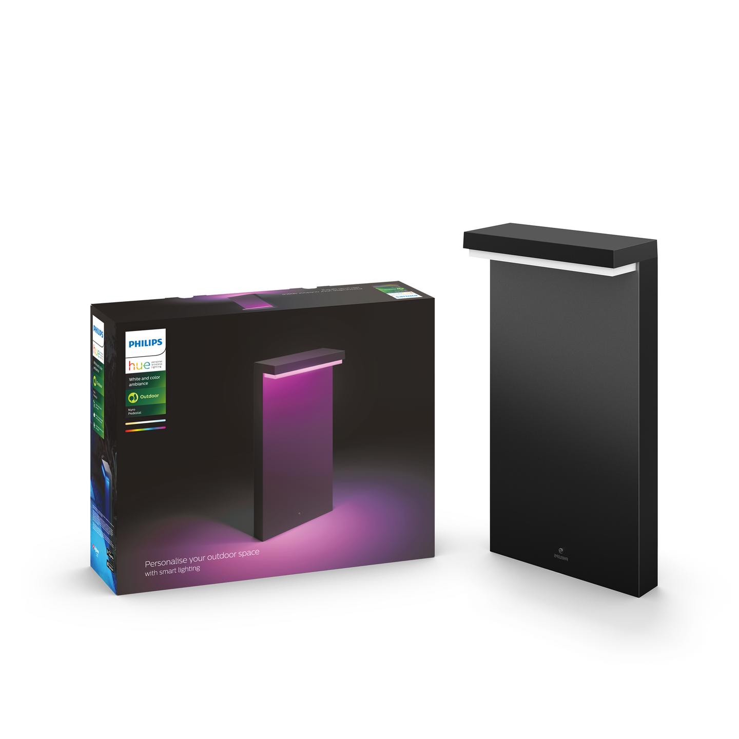 Ulkopylväsvalaisin Philips Hue Nyro 1000lm musta