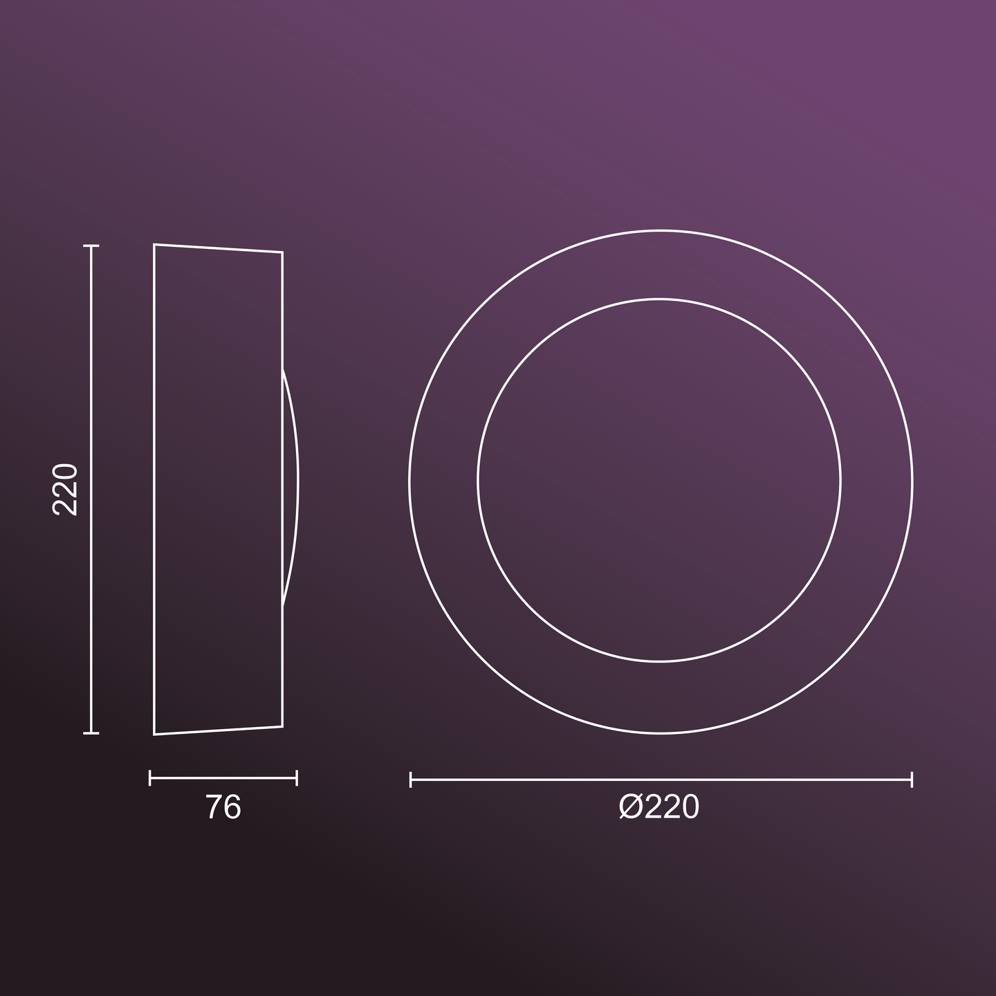 Ulkoseinävalaisin Philips Hue Daylo 1050lm musta