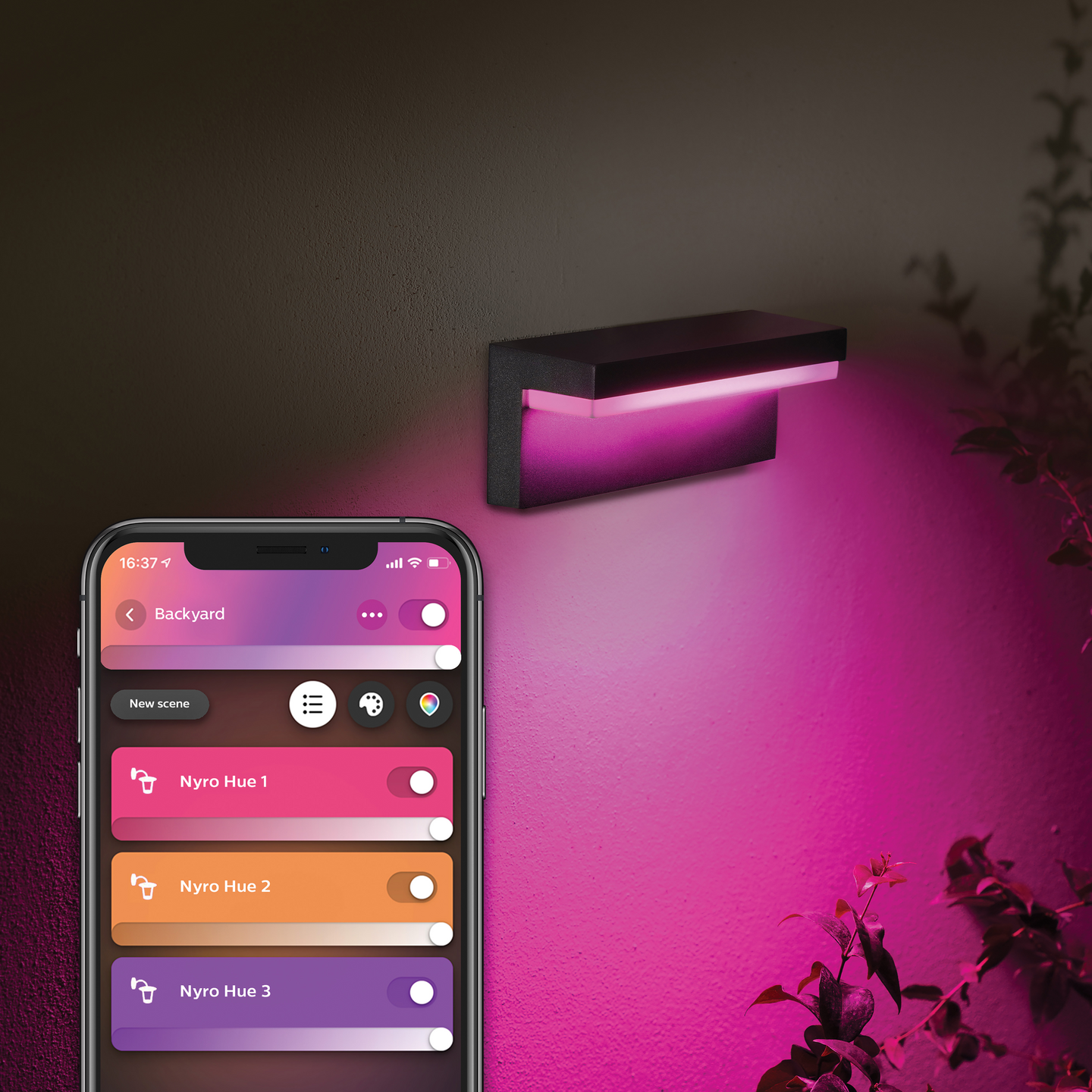 Ulkoseinävalaisin Philips Hue Nyro 1000lm musta