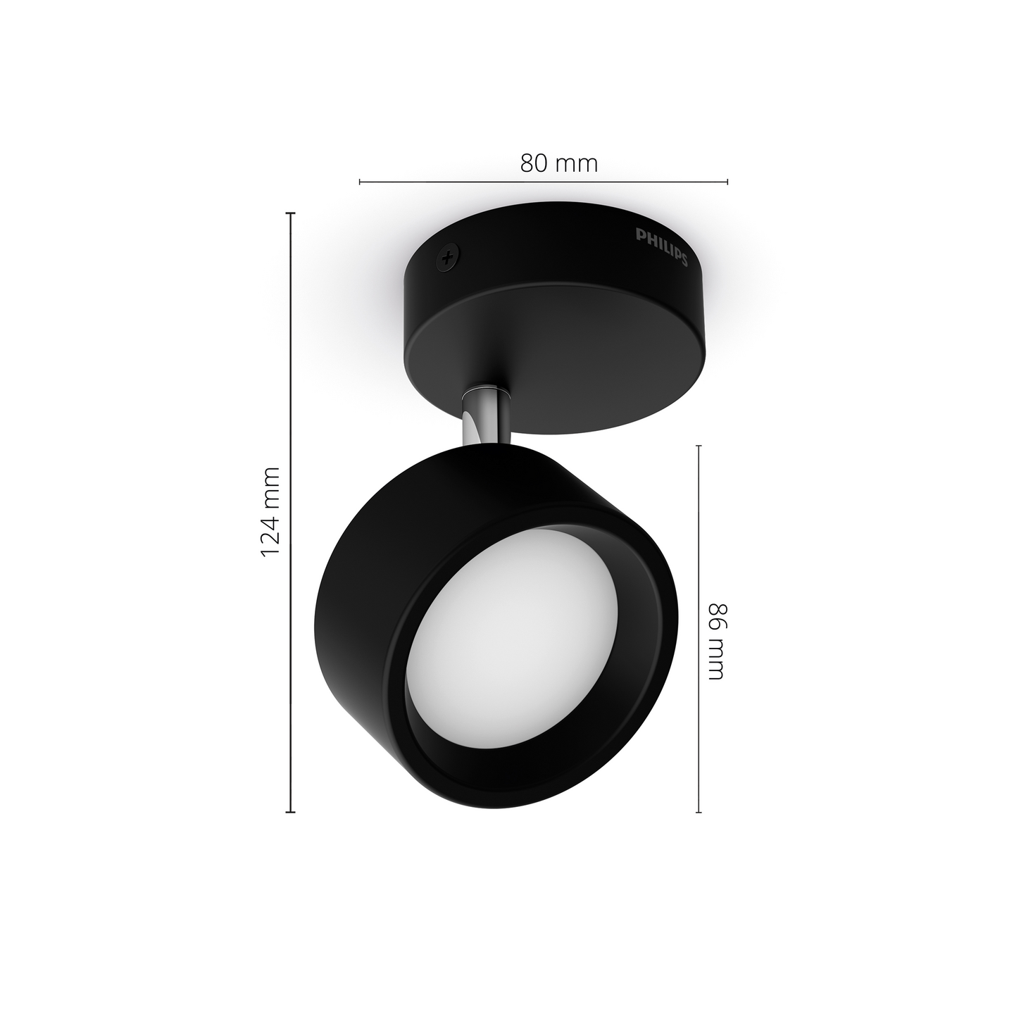 Kohdevalaisin Philips Bracia 5,5W HV 550lm 2700K musta