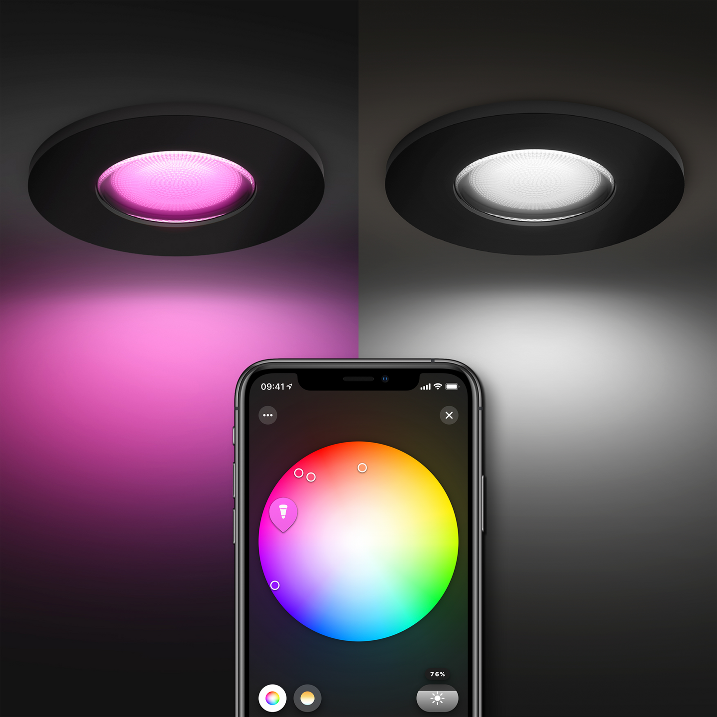 Kohdevalaisin Philips Hue Xamento Musta 3x4.2W 1050 LM - 1200 LM 2000-6500K