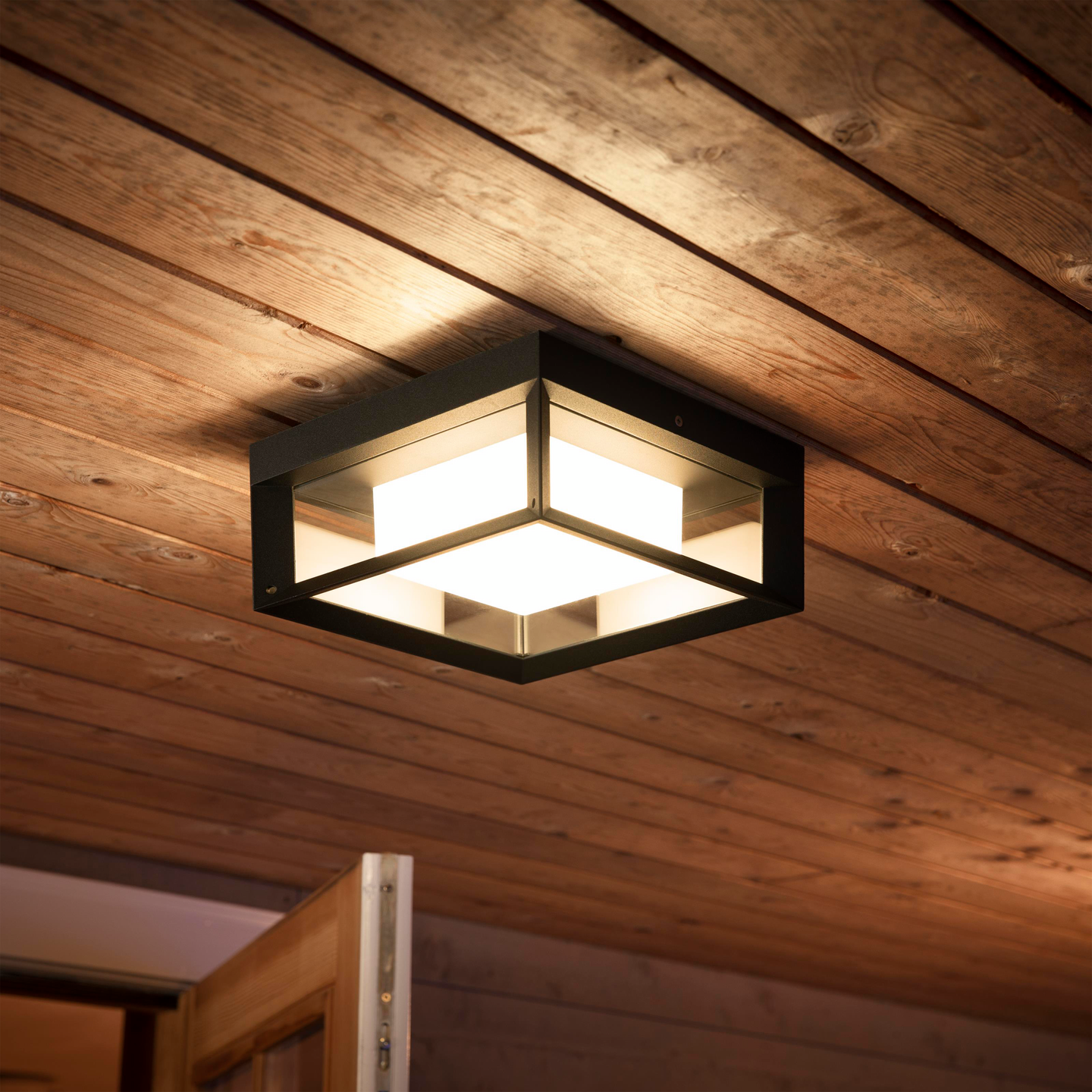 Ulkoseinävalaisin Philips Hue Econic musta