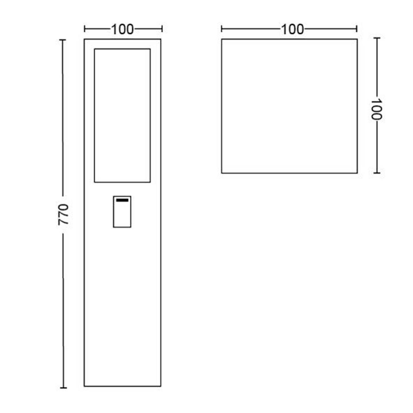 Ulkopylväsvalaisin Philips Hue Impress musta